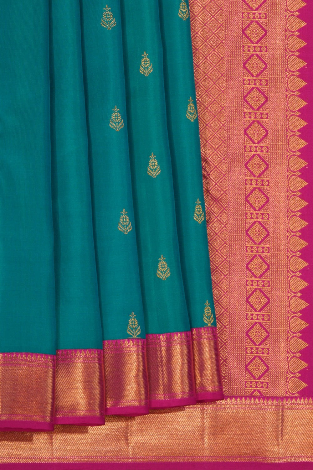 Kanchipattu Sea Blue Saree