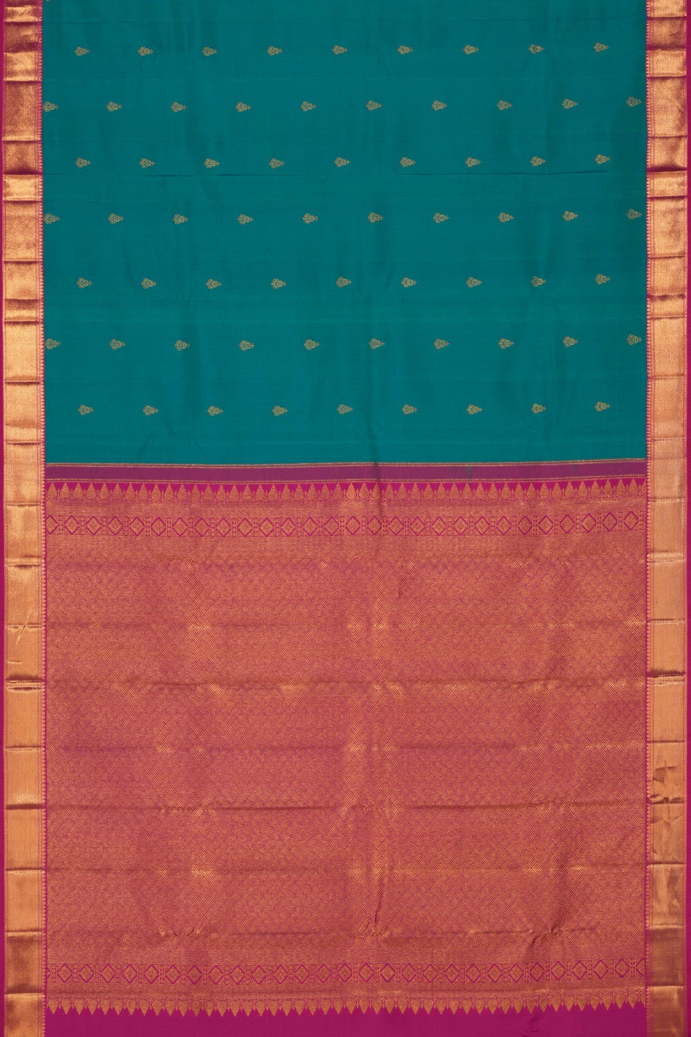 Kanchipattu Sea Blue Saree