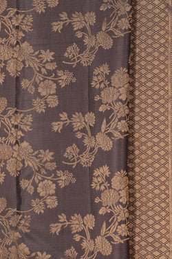 Image of Kanchipattu Brocade Silk Grey Saree