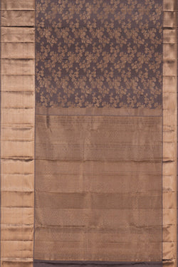 Image of Kanchipattu Brocade Silk Grey Saree