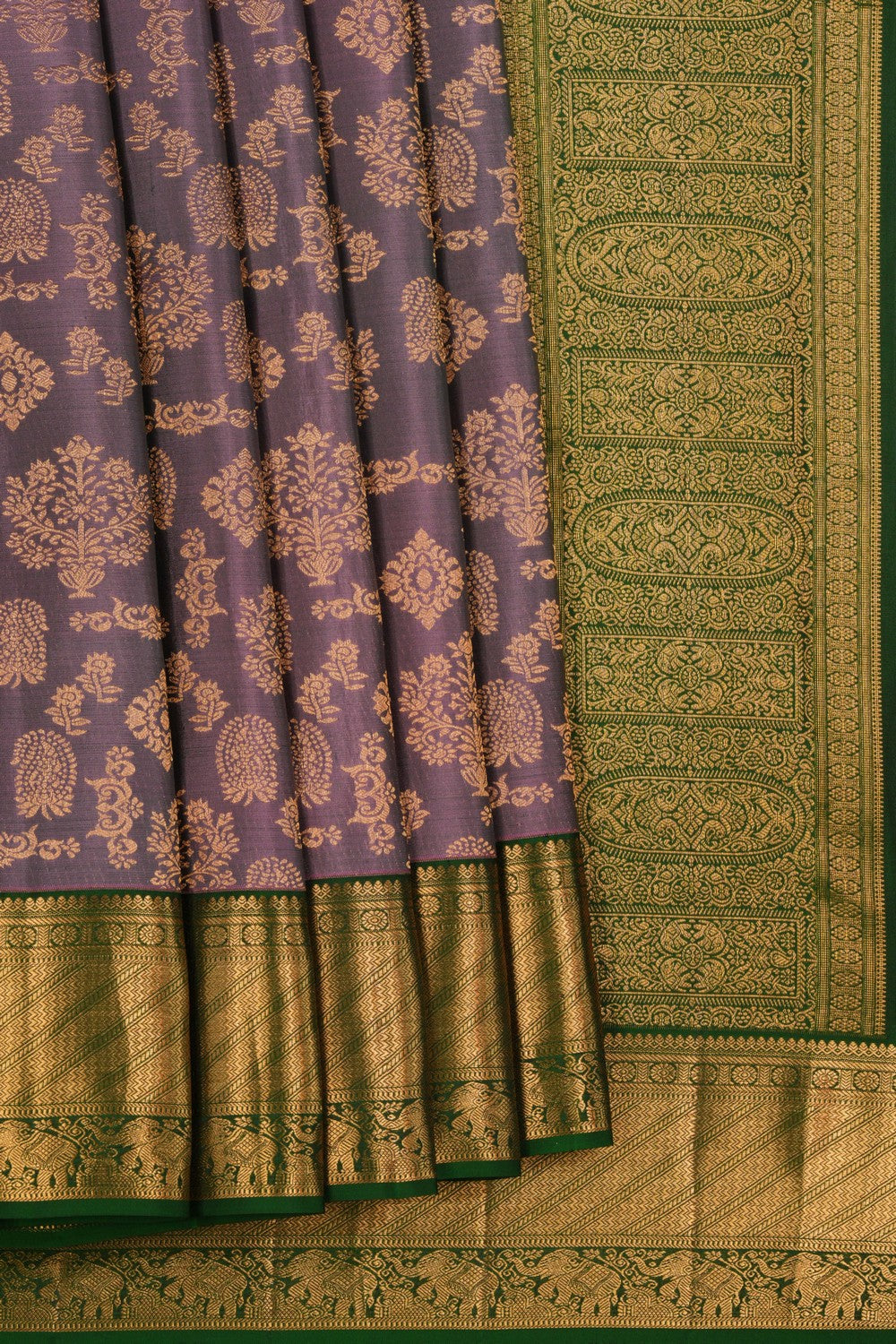 Kanchipattu Brocade Silk Purple Saree