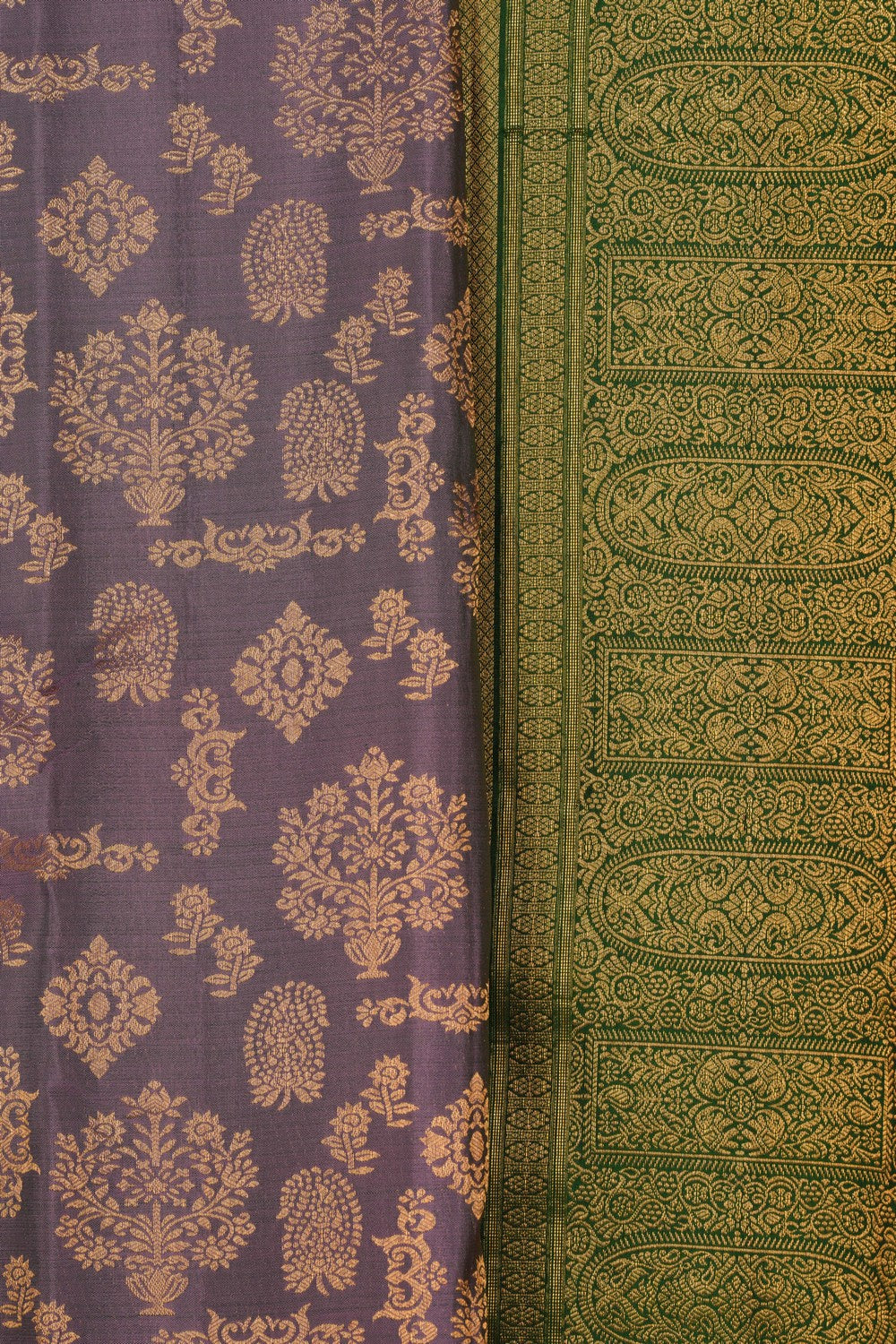 Kanchipattu Brocade Silk Purple Saree