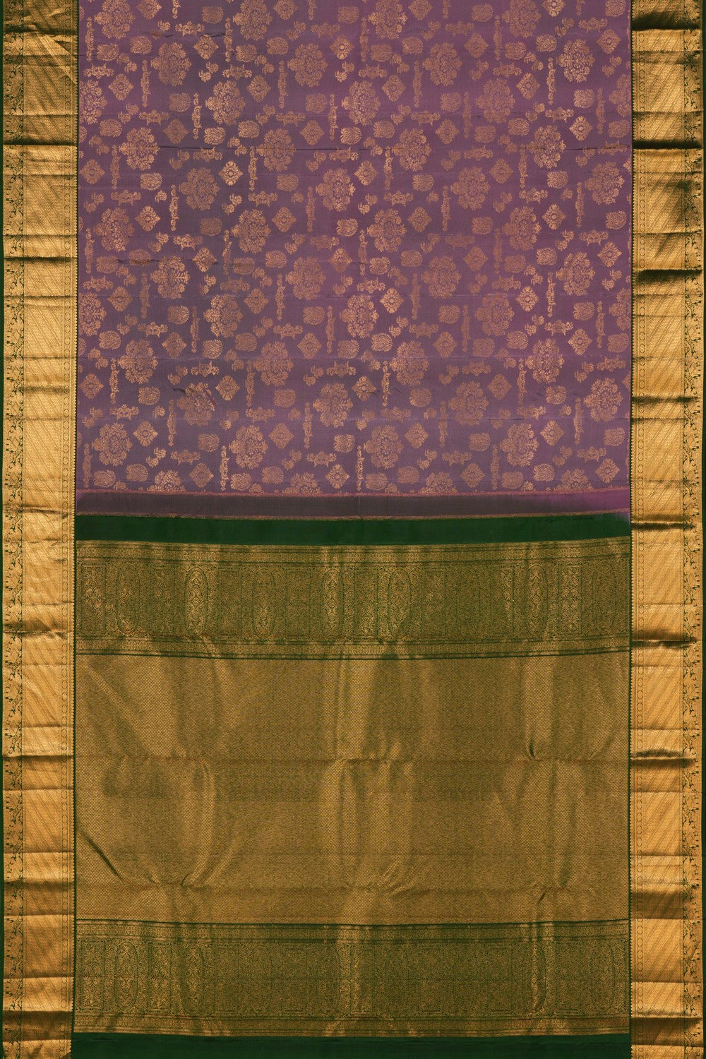 Kanchipattu Brocade Silk Purple Saree