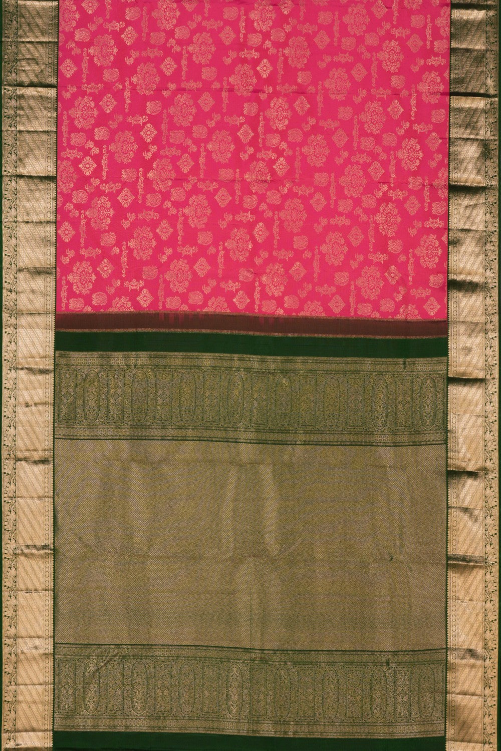 Image of Kanchipattu Brocade Silk Pink Saree