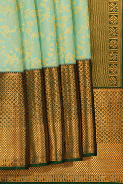 Image of Kanchipattu Brocade Sea Green Saree