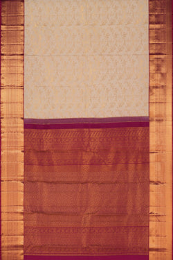 Image of Kanchipattu Brocade Off-White Saree