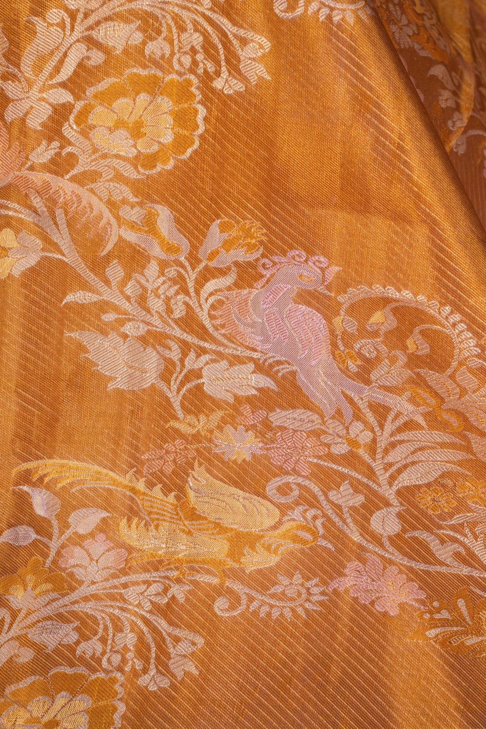 Kanchipattu Tissue Brocade Gold Saree