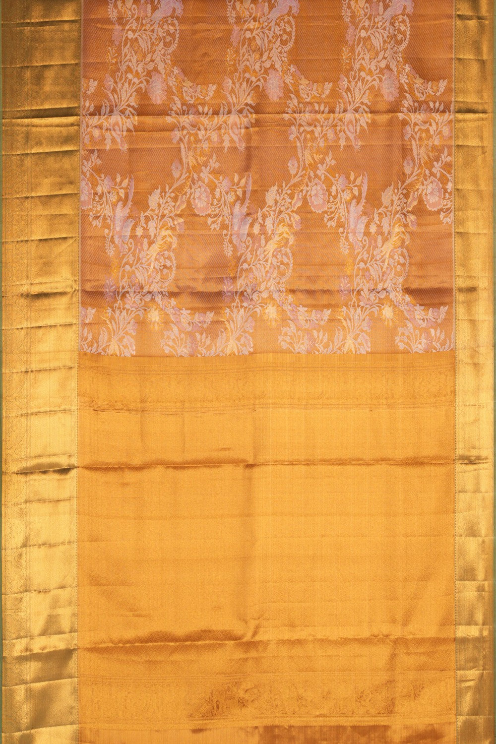 Kanchipattu Tissue Brocade Gold Saree