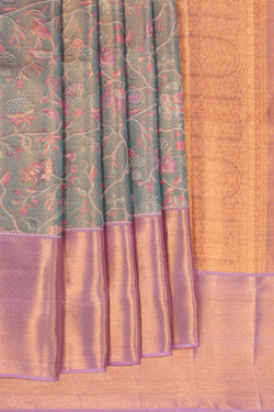 Image of Kanchipattu Brocade Blue Saree