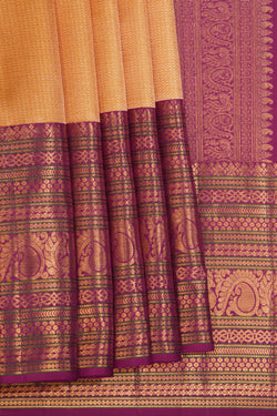 Image of Kanchipattu Brocade Gold/Yellow Saree