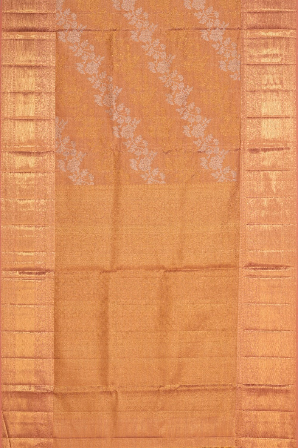 Rangkat Brocade Kanchipattu Peach Saree