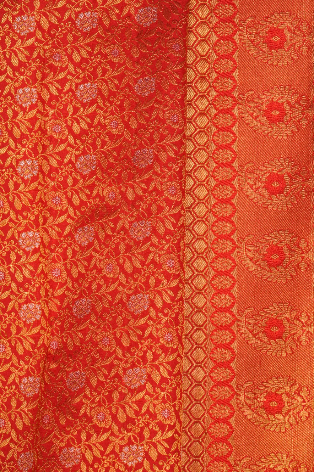 Kanchipattu Brocade Red Saree