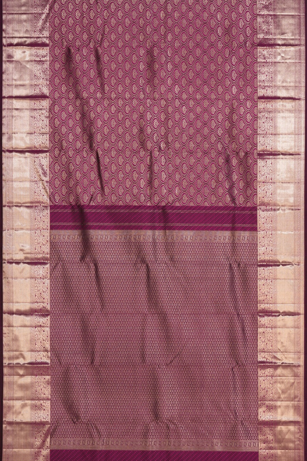 Image of Kanchipattu Brocade Violet Saree