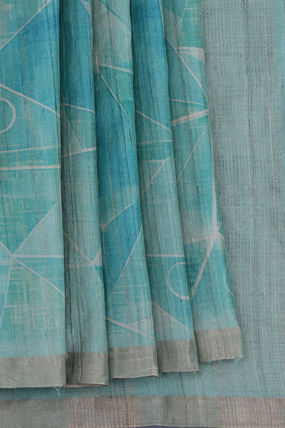 Tussar Silk Sea Green Saree