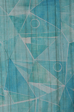 Image of Tussar Silk Sea Green Saree