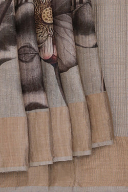 Image of Tussar Silk Beige Saree