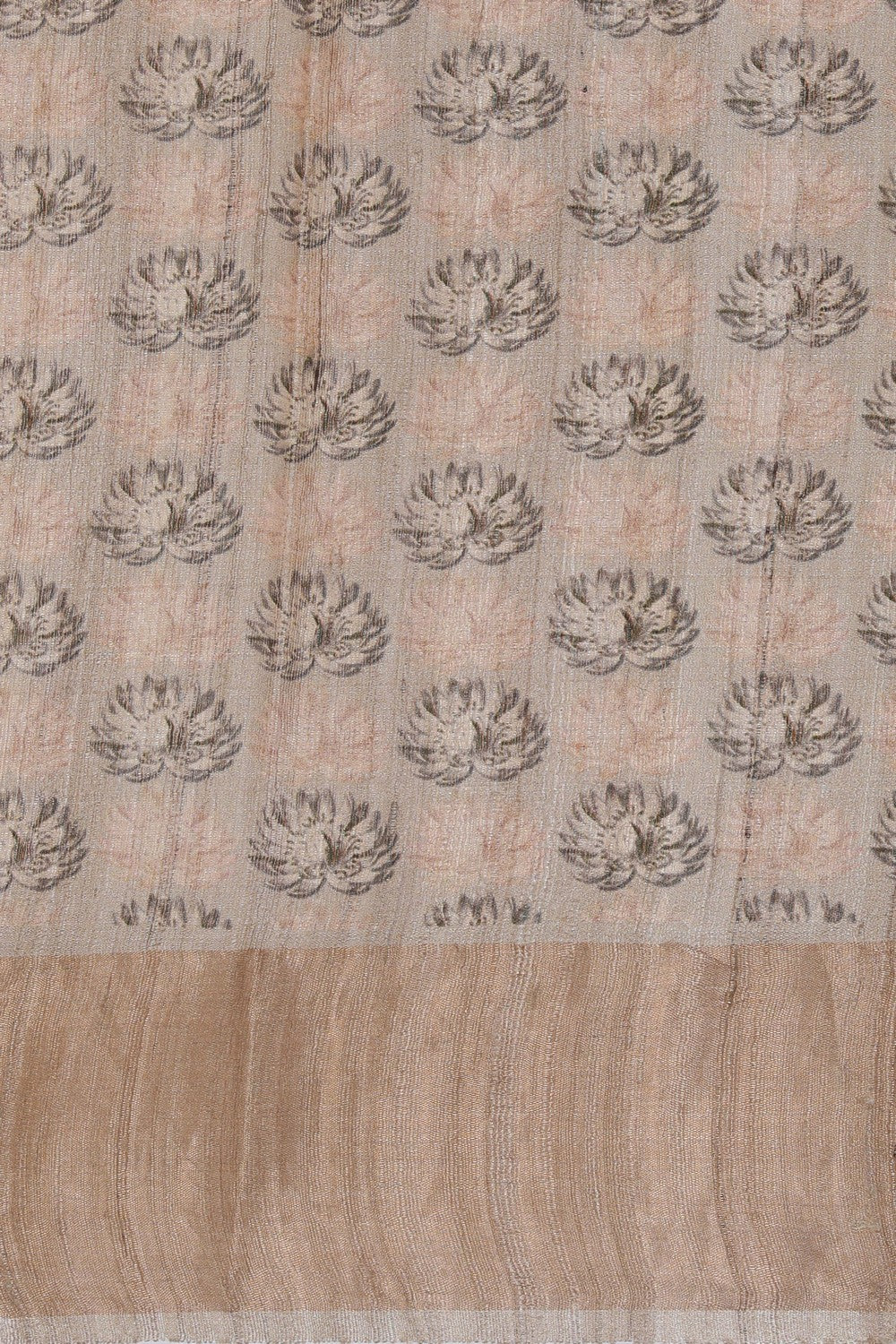 Tussar Silk Beige Saree