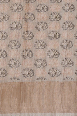 Image of Tussar Silk Beige Saree