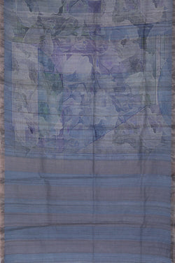 Image of Tussar Silk Purple Saree