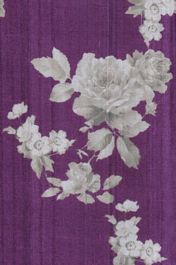 Image of Tussar Silk Violet Saree