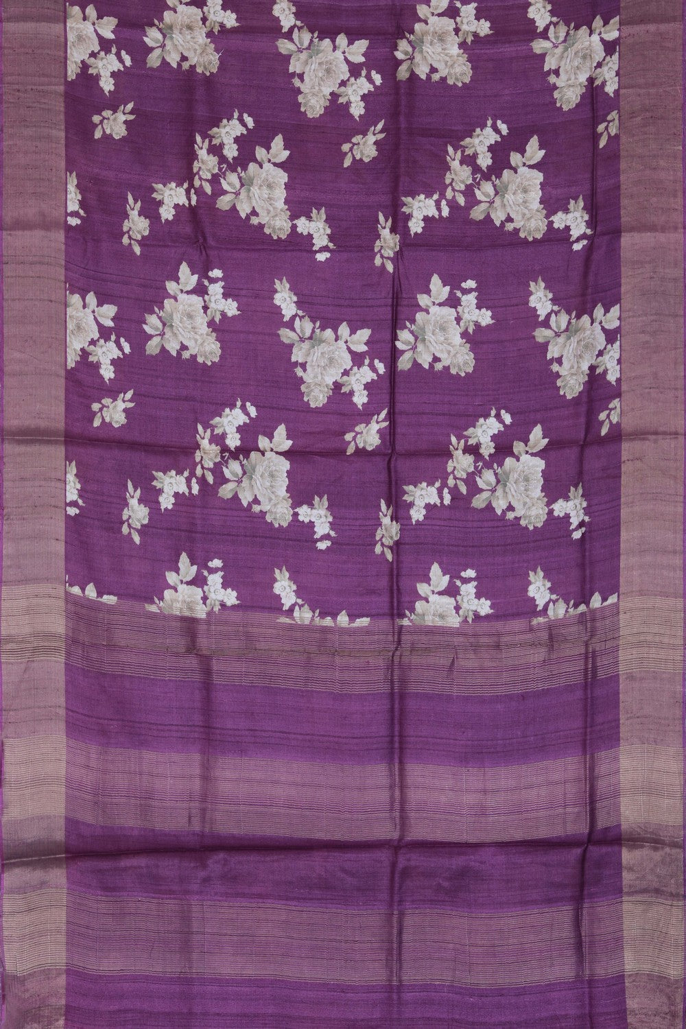 Tussar Silk Violet Saree