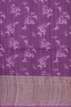 Image of Tussar Silk Violet Saree