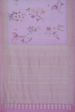 Image of Banarasi Crepe Pink Saree