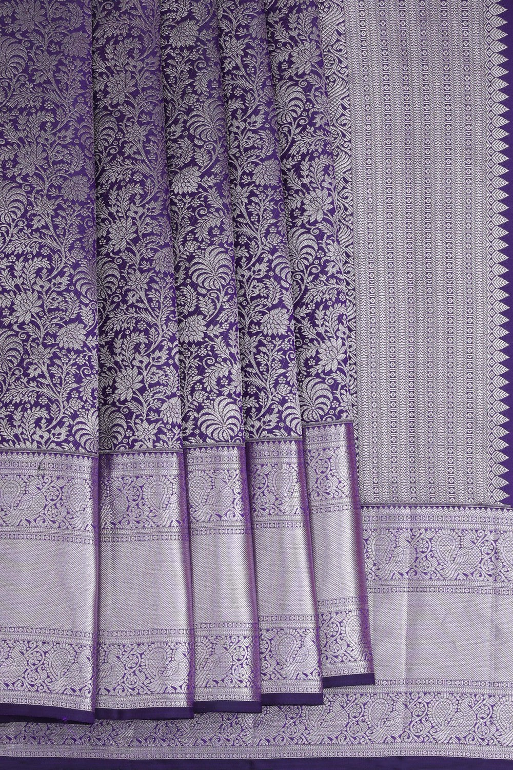 Kanchipattu Brocade Violet Saree