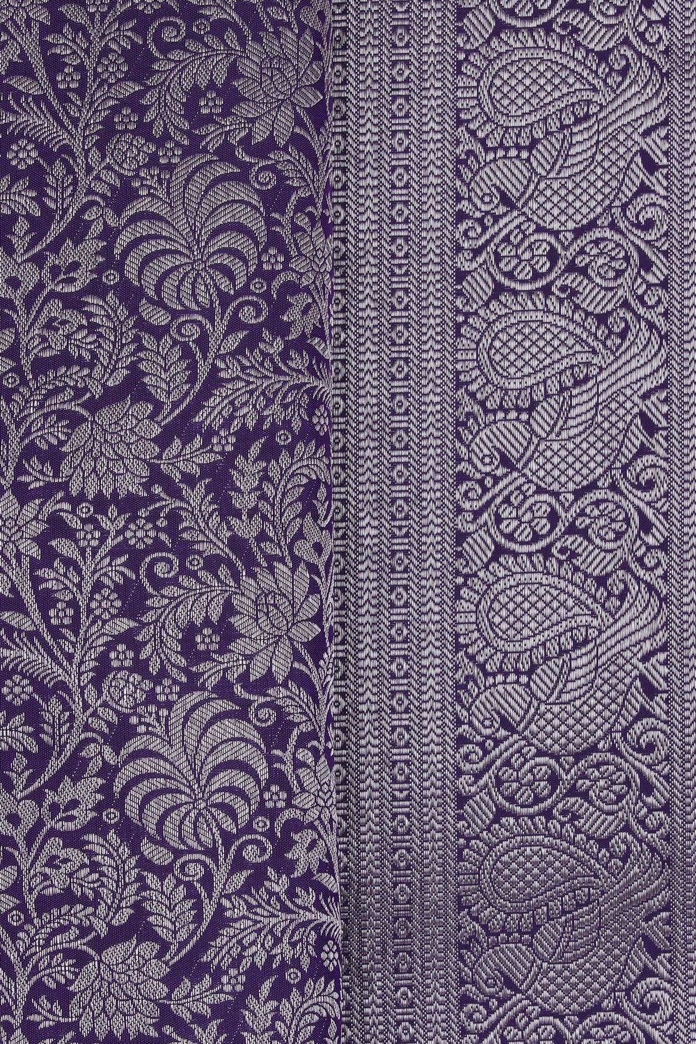 Kanchipattu Brocade Violet Saree