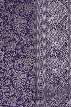 Image of Kanchipattu Brocade Violet Saree