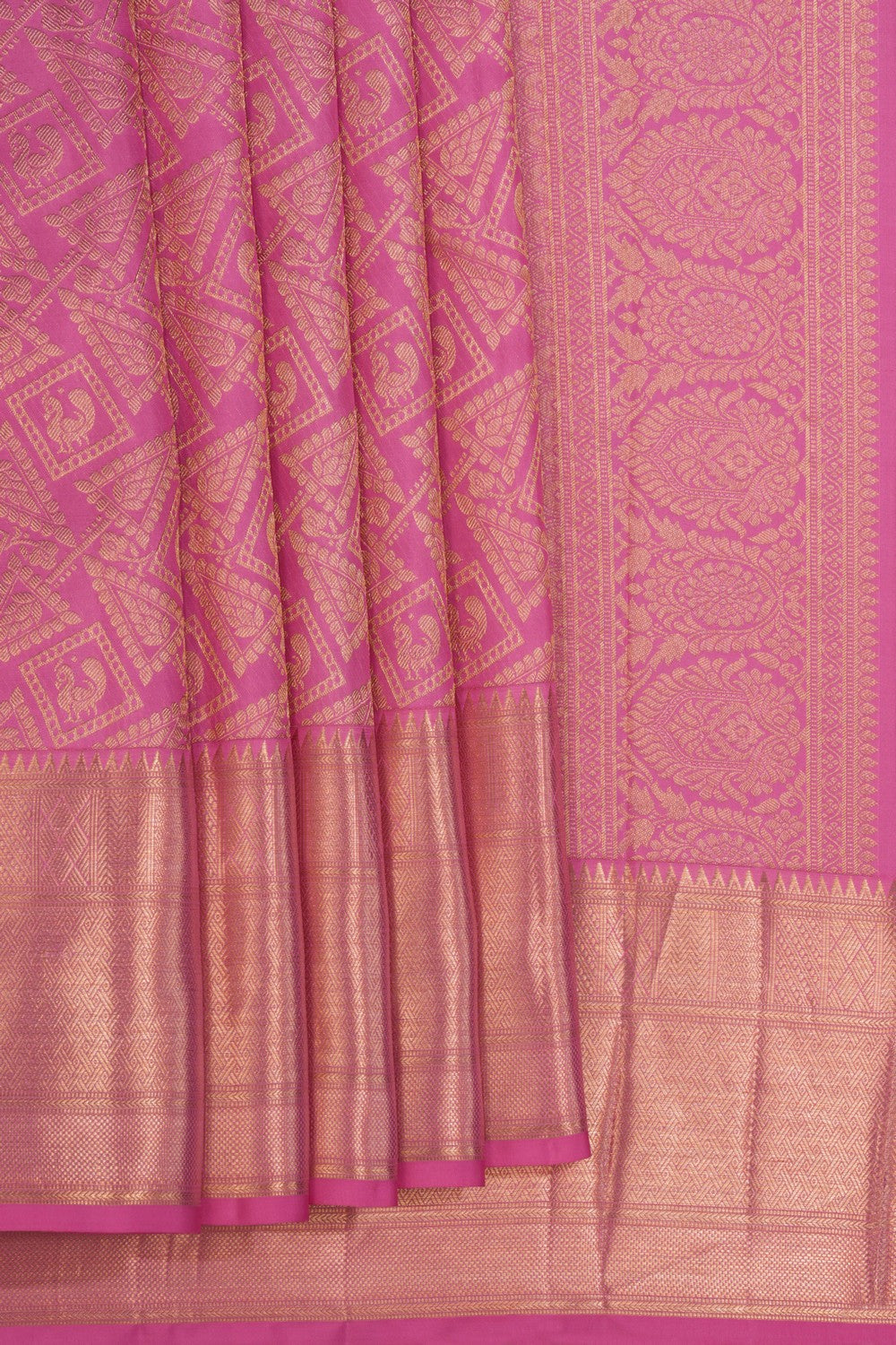 Kanchipattu Brocade Pink Saree