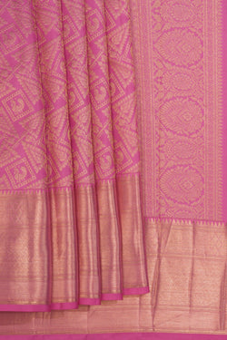 Image of Kanchipattu Brocade Pink Saree