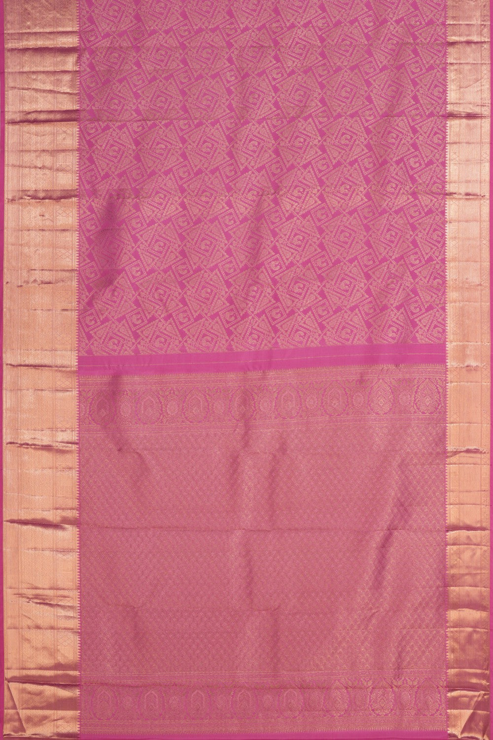 Kanchipattu Brocade Pink Saree