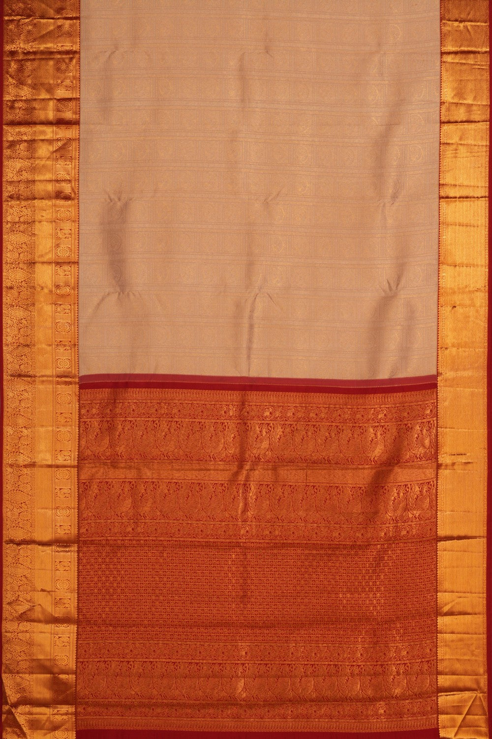 Kanchipattu Brocade Off-White Saree