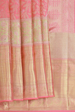 Image of Kanchipattu Brocade Pink Saree
