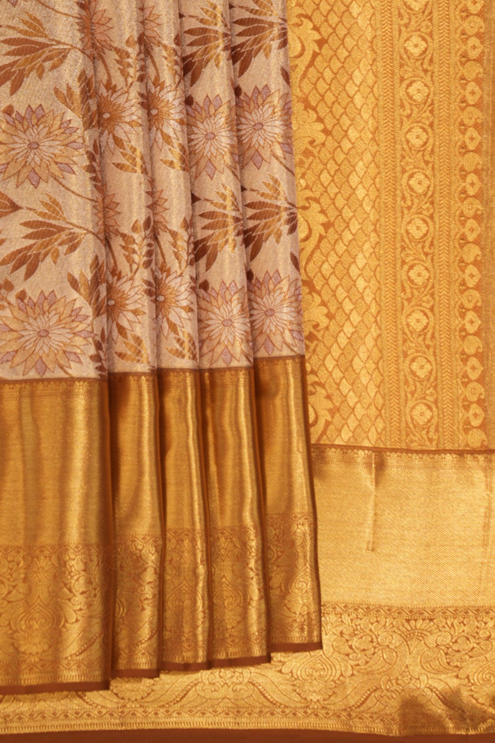 Kanchipattu Brocade Gold Saree