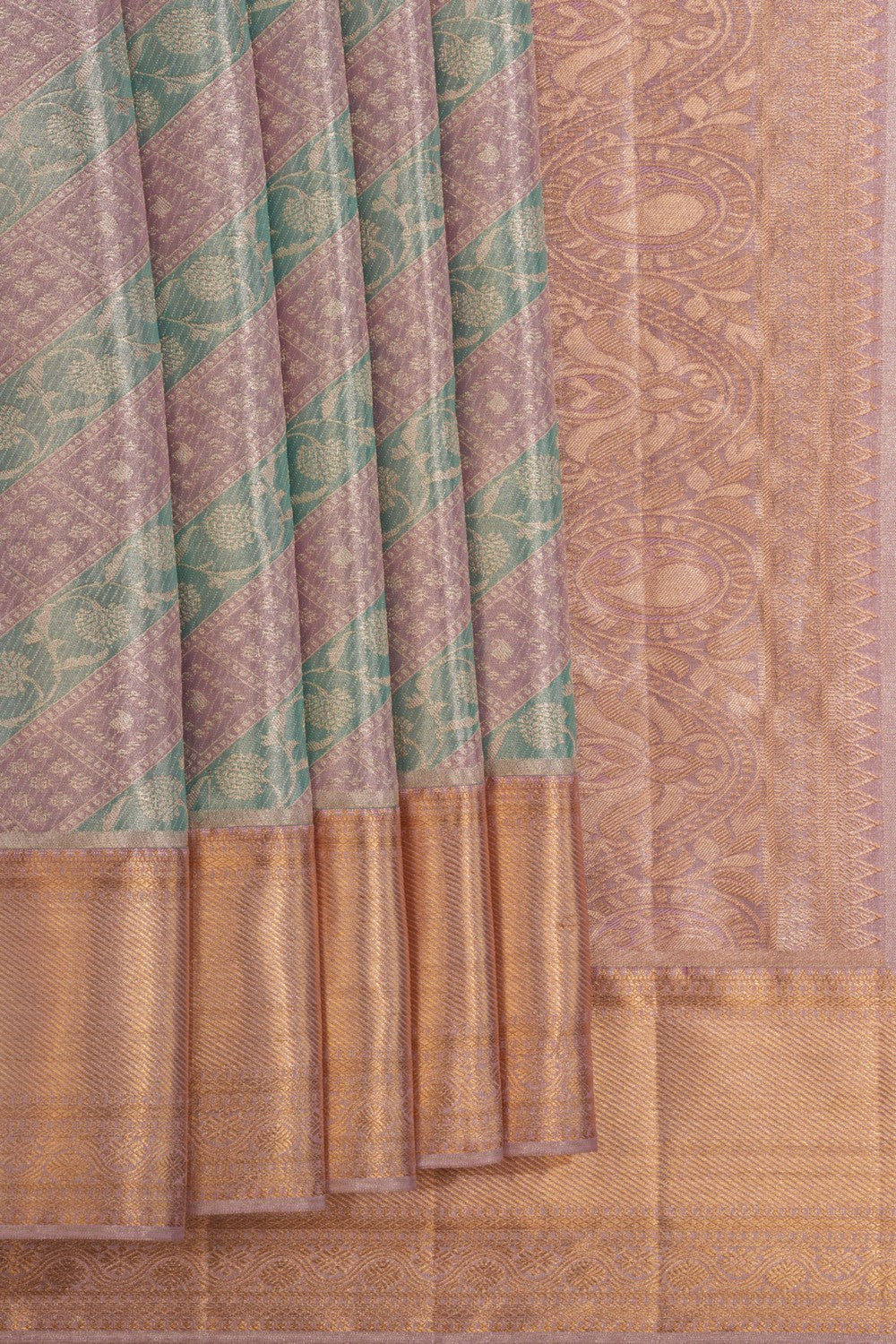 Image of Rangkat Kanchipattu Tissue Brocade Saree