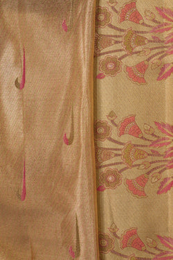 Image of Rangkat Kanchipattu Tissue Silver Saree