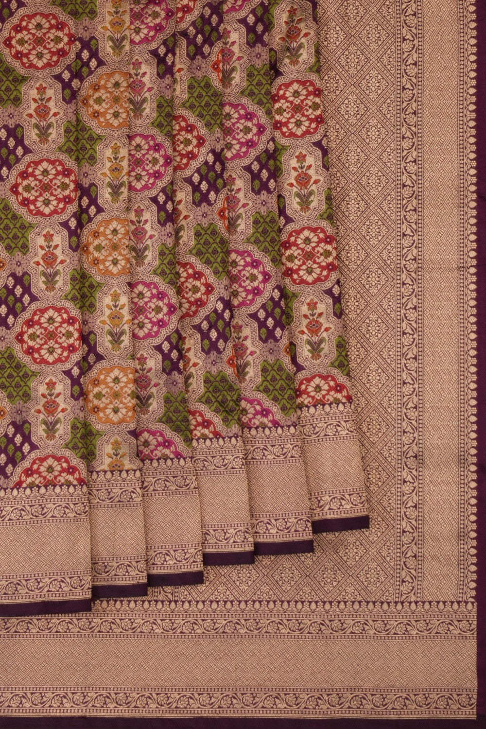 Banarasi Katan Silk Violet Saree