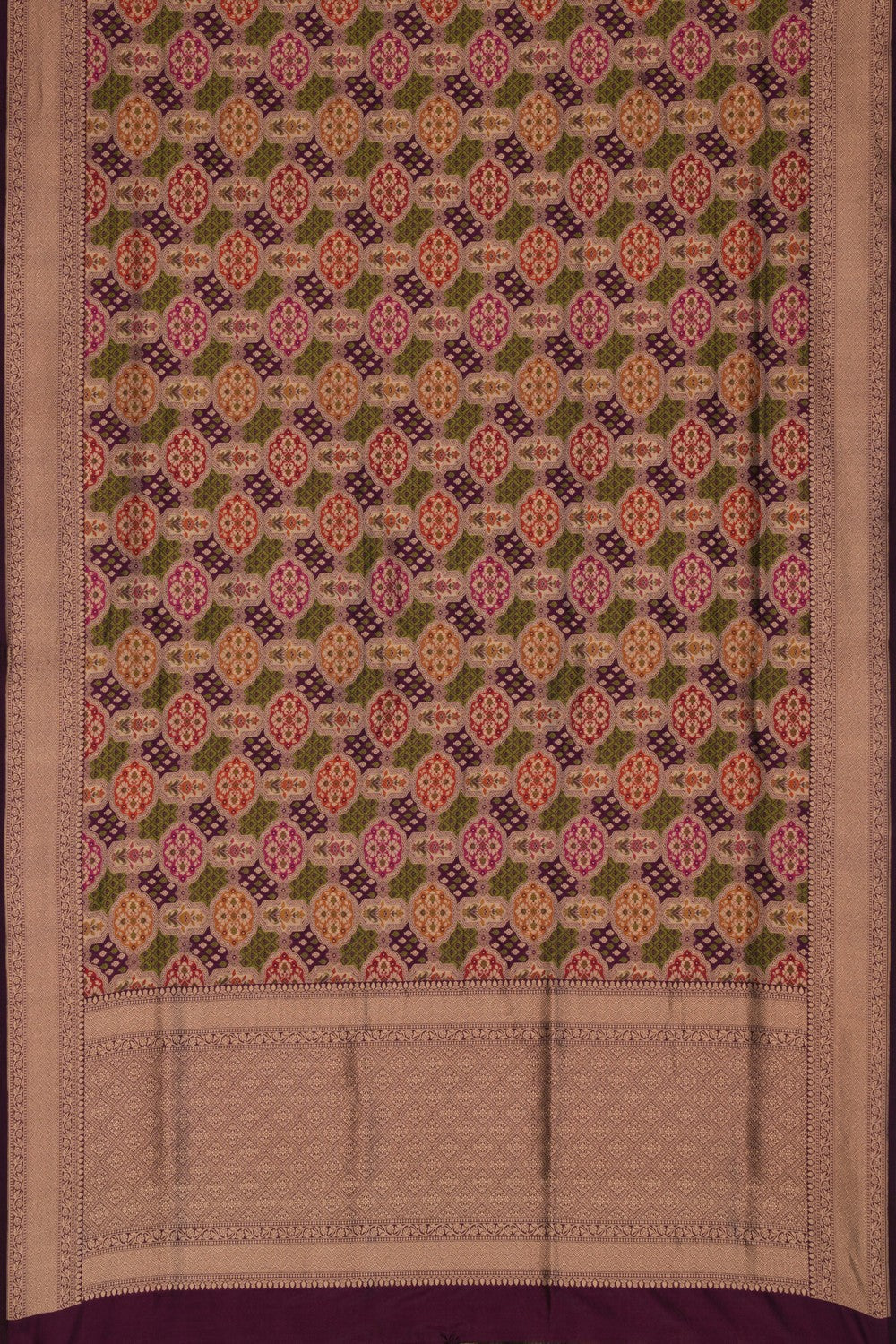 Banarasi Katan Silk Violet Saree