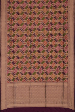 Image of Banarasi Katan Silk Violet Saree