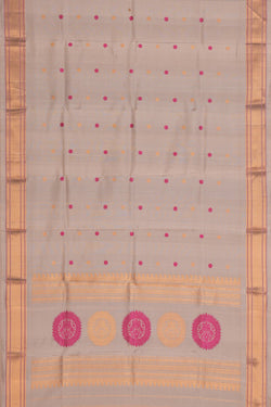 Image of Gadwal Silk Grey Dupatta