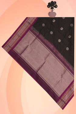 Image of Gadwal Silk Black Dupatta