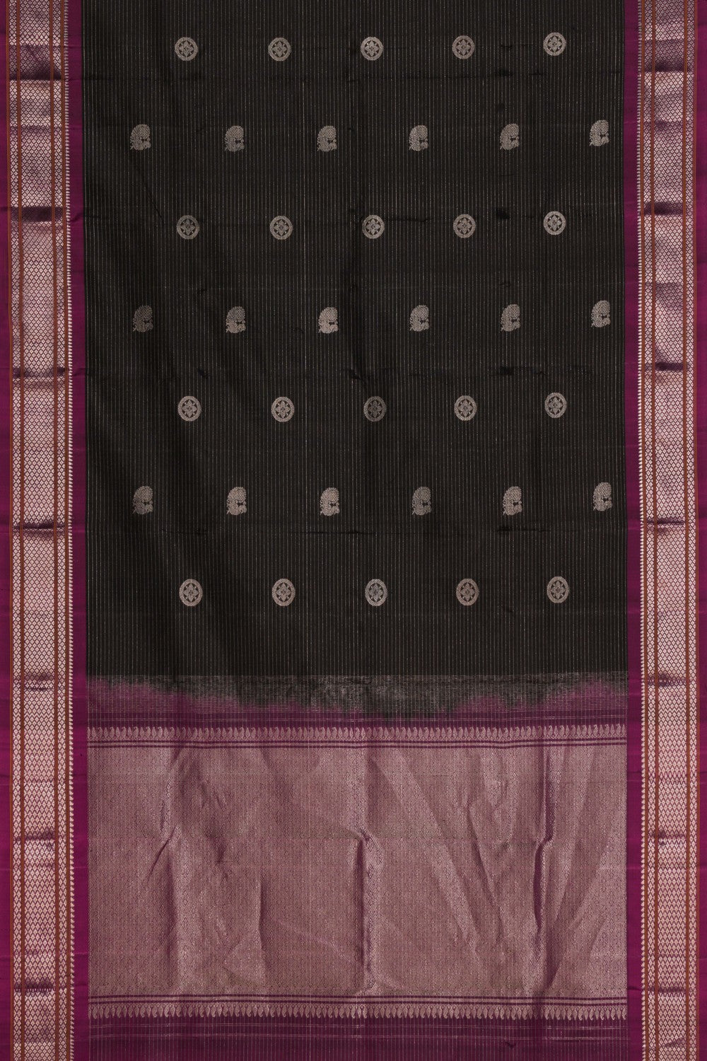 Gadwal Silk Black Dupatta