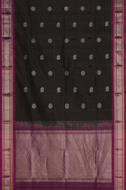 Image of Gadwal Silk Black Dupatta