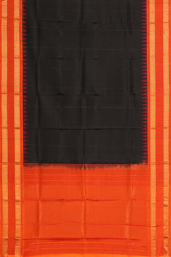 Image of Gadwal Silk Plain Black Dupatta