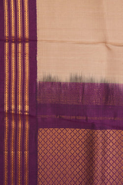 Image of Gadwal Silk Plain Beige Dupatta