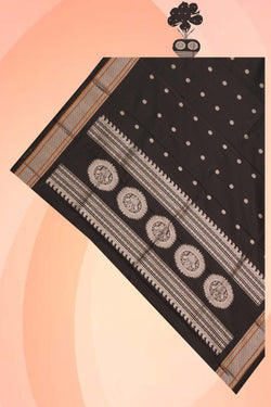 Image of Gadwal Silk Black Dupatta