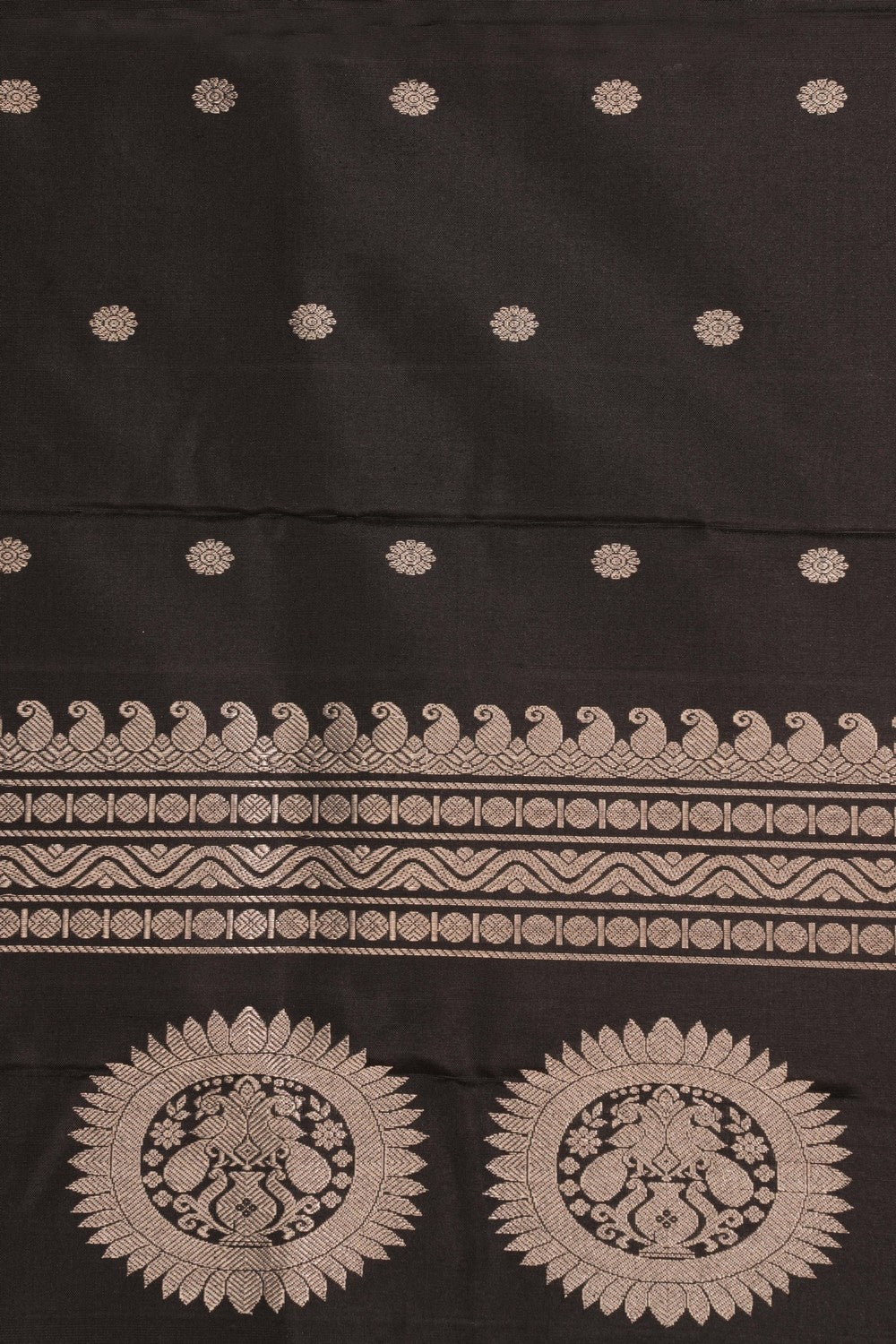 Gadwal Silk Black Dupatta