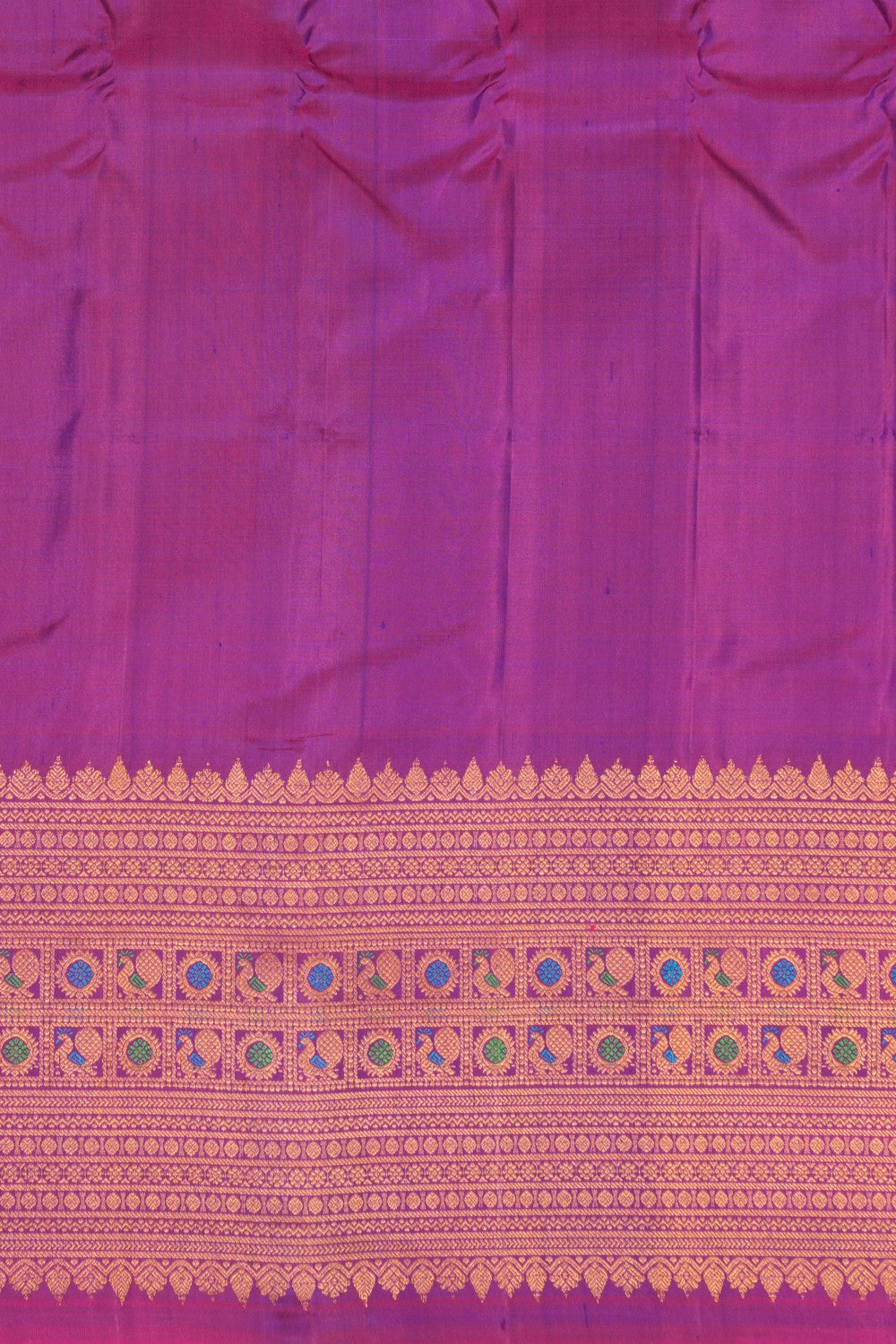 Gadwal Pavada Indigo Blue Unstitched Set